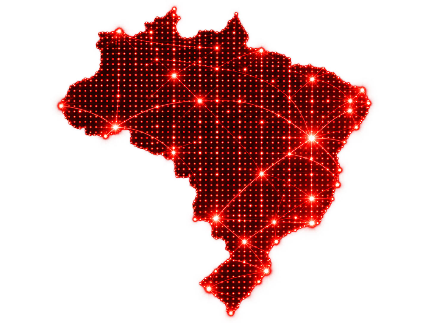 Mapa do Brasil representando o atendimento nacional da Pontual